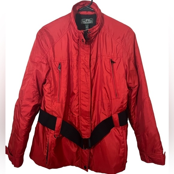 Lauren Ralph Lauren Active Red Belted Jacket, Size XL, Excellent Condition - Picture 4 of 6